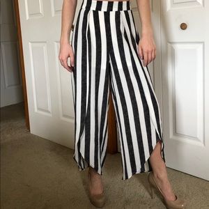 Striped flowy pants